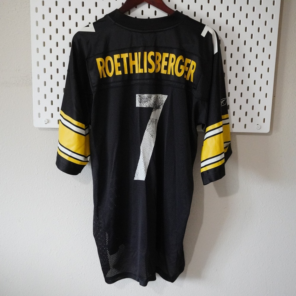 Reebok Ben Roethlisberger #7 Steelers Jersey NFL Football Large‎
